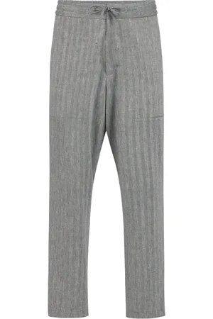 Iceberg Bukser, Herre, Grå, L, Bomuld, Stretch Herringbone Cargo Fit Bukser