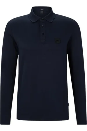HUGO BOSS Top, Herre, Blå, 2XL, Bomuld, Jersey Polo Shirt