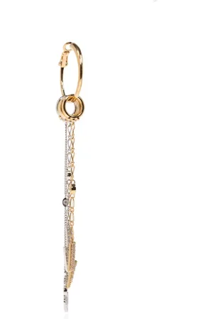 Zadig & Voltaire Tilbehør, Dame, Gul, ONE SIZE, Uld, Enkelt Ørering med Charms