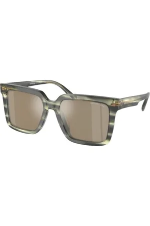 Michael Kors Tilbehør, unisex, Grøn, 55 MM, Uld, Solbriller Abruzzo i olivengrøn
