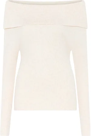Bruuns Bazaar Strik, Dame, Lyserød, M, Uld, Off-Shoulder Striktrøje