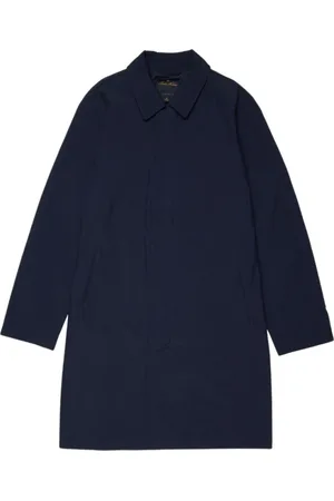 Brooks Brothers Jakke, Herre, Blå, XL, Polyester, Ripstop Vandafvisende Trenchcoat