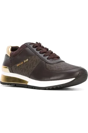 Michael Kors Sko, Dame, Brun, 36 EU, Læder, Wrap Sneakers