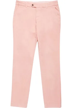 Brooks Brothers Bukser, Herre, Lyserød, W33, Bomuld, Stretch Cotton Chinos