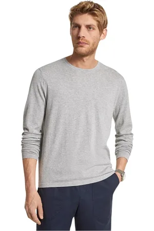 Michael Kors Strik, Herre, Grå, M, Bomuld, Hættegrå Core Jersey Crew Sweater