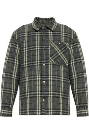 Burberry Jakke, Herre, Grå, XL, Uld, Foret uldjakke