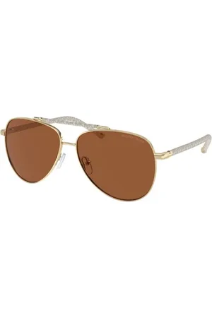 Michael Kors Tilbehør, unisex, Gul, 59 MM, Uld, Solbriller i guldbrun