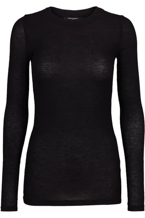 Bruuns Bazaar Top, Dame, Sort, 3XL, Uld, Langærmet T-shirt