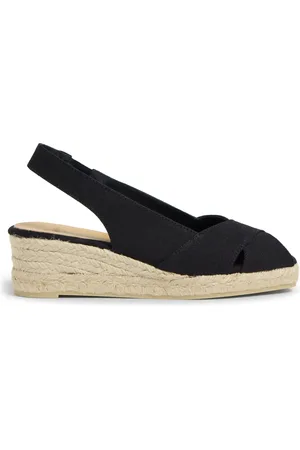 Castaner Sko, Dame, Sort, 39 EU, Bomuld, Espadriller med 5 cm kilehæl