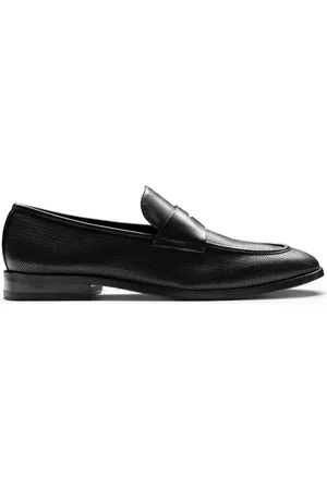 Fabi Sko, Herre, Sort, 43 EU, Læder, Sort læderformelle loafers