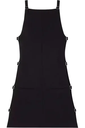 Courrèges Kjole, Dame, Sort, S, Uld, Sort Uld Mini Kjole
