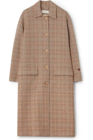 BUSNEL Frakke, Dame, , L, Uld, Bibi Coat Toffee Check