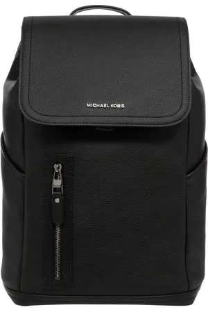Michael Kors Taske, Herre, Sort, ONE SIZE, Læder, Stilful Rygsæk med Snørelukning og Logo