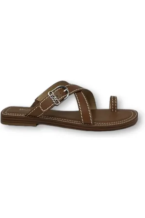 Michael Kors Sko, Dame, Brun, 36 EU, Ashton Flat Flip Flops