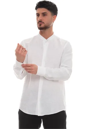 HUGO BOSS Skjorte, Herre, Hvid, 5XL, H-Hank-Standup Skjorte