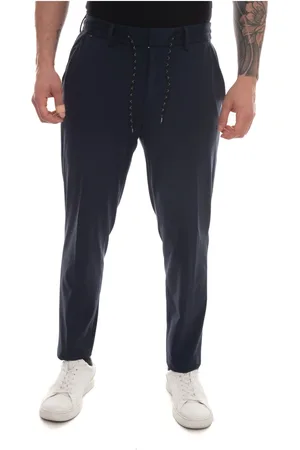 HUGO BOSS Bukser, Herre, Blå, XL, Bukser med snøre i taljen