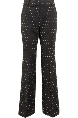 Michael Kors Bukser, Dame, Sort, S, Polyester, Bukser med krystaldetaljer i stretchcrepe