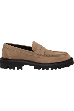 HUGO BOSS Sko, Herre, , 45 EU, Læder, Lyse Loafers Julyo Model