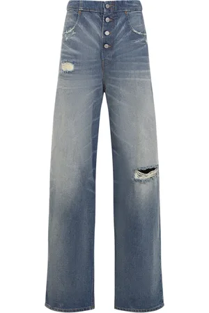 Maison Margiela Jeans, Dame, Blå, W25, Denim, Blå Denim 5-Pocket Bukser
