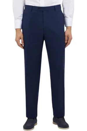 Brooks Brothers Bukser, Herre, Blå, W36, Uld, Navy Stretch Virgin Wool Bukser