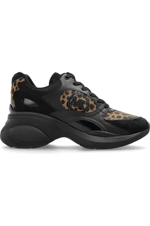 Michael Kors Sko, Dame, Sort, 37 EU, Læder, Zuma Cheetah Print Trainer