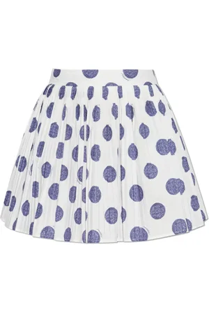 Moschino Nederdel, Dame, Hvid, 2XS, Bomuld, Plisseret nederdel
