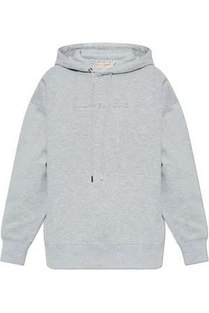Michael Kors Sweathshirts & Hoodies, Dame, Grå, M, Bomuld, Hættetrøje med præget logo