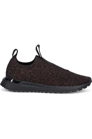 Michael Kors Sko, Dame, Sort, 36 1/2 EU, Polyester, Bodie Sneakers - Sort Metallic Stretch Knit