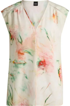 HUGO BOSS Top, Dame, Flerfarvet, XS, C_Freno Bluse