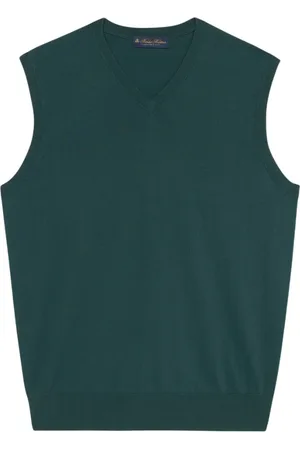Brooks Brothers Strik, Herre, Grøn, M, Bomuld, Grøn bomuldsvest
