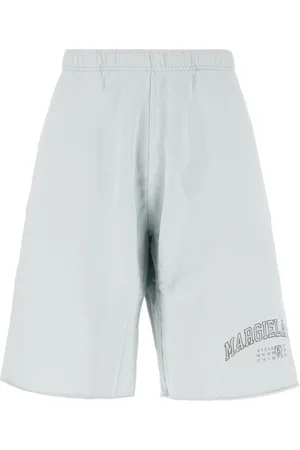 Maison Margiela Shorts, Herre, Blå, S, Bomuld, Logo-Print Track Shorts