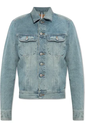 Maison Margiela Jakke, Dame, Blå, XS, Denim, Denimjakke med Slids