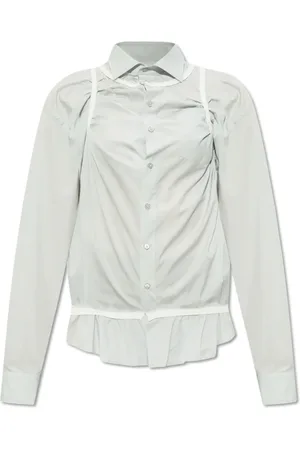 Maison Margiela Bluser & Skjorter, Dame, Blå, XS, Bomuld, Skjorte med lomme