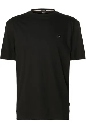 HUGO BOSS Top, Herre, Sort, XL, Bomuld, Metallic Logo T-Shirt