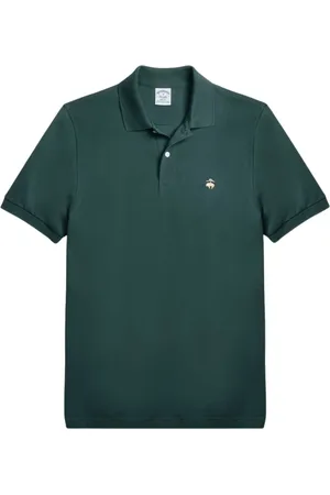 Brooks Brothers Top, Herre, Grøn, 2XL, Bomuld, Slim Fit Stretch Supima Polo Shirt