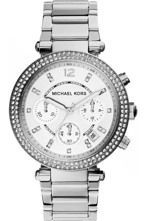 Michael Kors Tilbehør, Dame, Grå, ONE SIZE, Armbåndsur med kronograf Parker