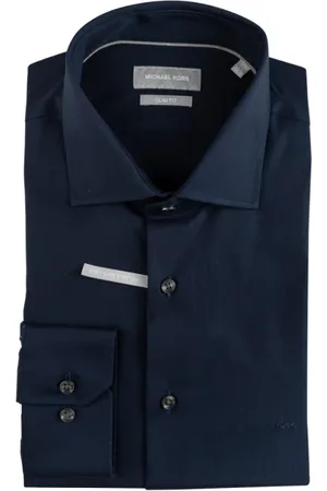 Michael Kors Skjorte, Herre, Blå, 3XL, Bomuld, Formal Skjorte