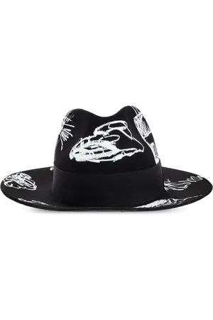 Moschino Tilbehør, Herre, Sort, L, Bomuld, Hat med print