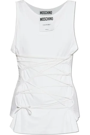Moschino Top, Dame, Hvid, 2XS, Top med snore