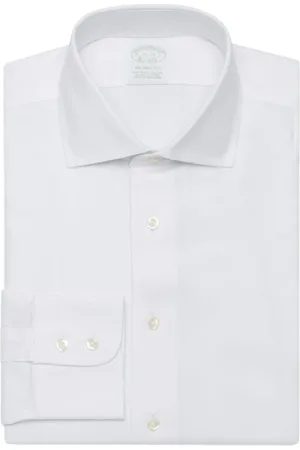 Brooks Brothers Skjorte, Herre, Hvid, 2XL, Bomuld, Milano Fit Non-Iron Skjorte