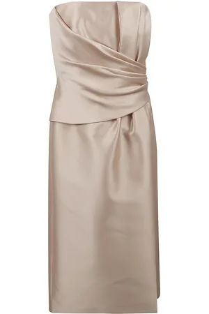Alberta Ferretti Kjole, Dame, Brun, L, Elegant Kjole Samling