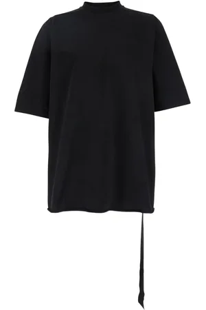Rick Owens Top, Herre, Sort, L, Bomuld, Sort Oversized Band Crewneck T-shirt