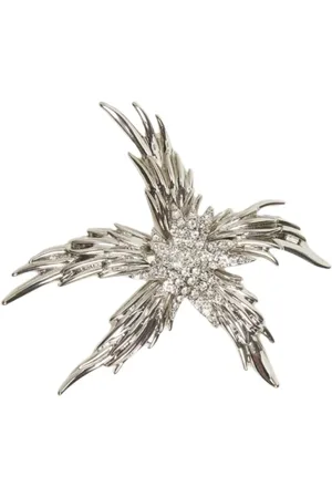 Max Mara Tilbehør, Dame, Grå, ONE SIZE, Krystal Broche Elegance
