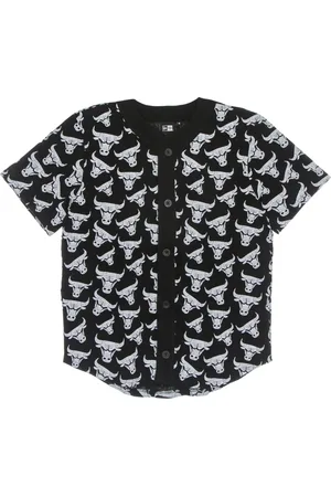 New Era Jakke, Herre, Sort, XL, Bomuld, Chicago Bulls Logo Button-Up Jakke