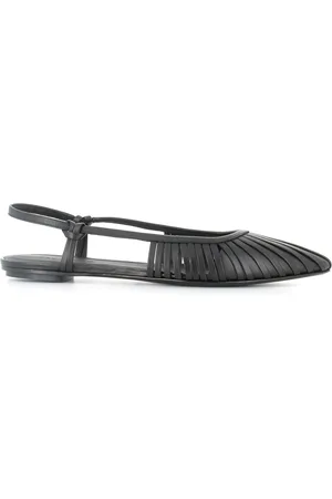 ROBERTO DEL CARLO Sko, Dame, Sort, 37 EU, Læder, Sort læder slingback ballerina sko
