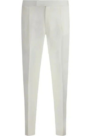 BRIONI Bukser, Herre, Hvid, S, Moderne Cigaretbuksedragt