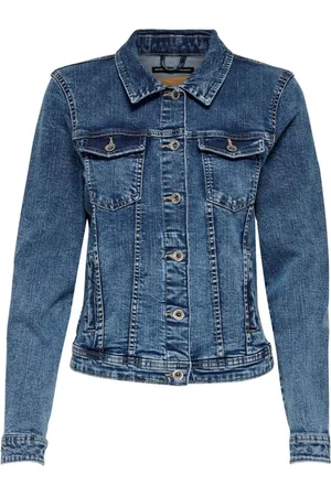 ONLY Jakke, Dame, Blå, 2XL, Denim, Klassisk Denim Blazer