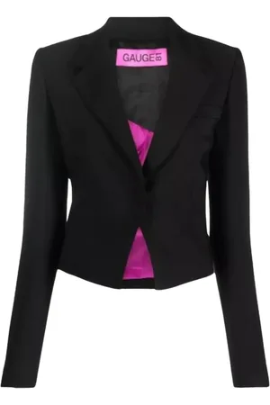 GAUGE81 Jakke, Dame, Sort, S, Sort Knappet Blazer Holon Stil