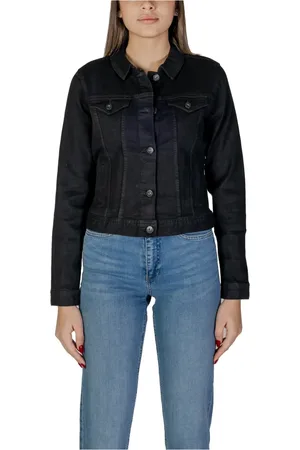 Ichi Jakke, Dame, Sort, M, Bomuld, Sort V-hals knappet blazer