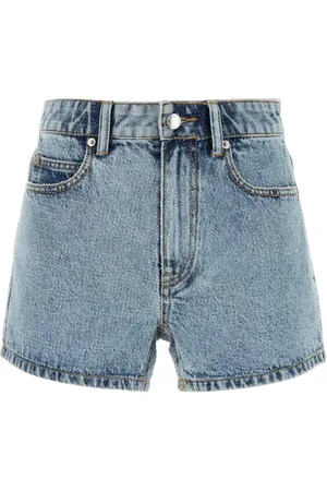 Alexander Wang Shorts, Dame, Blå, W26, Denim, Pyntede denim shorts